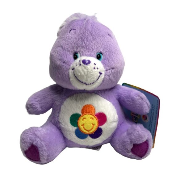 Care Bears Harmony Bear Purple Flower Nanco 2004 - Picture 1 of 11